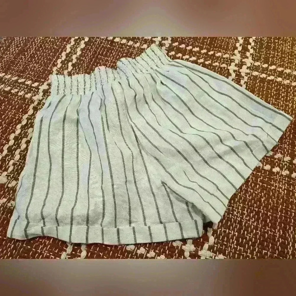 Sim & Sam Cotton Linen Stripe Shorts Size Medium - Picture 11 of 11